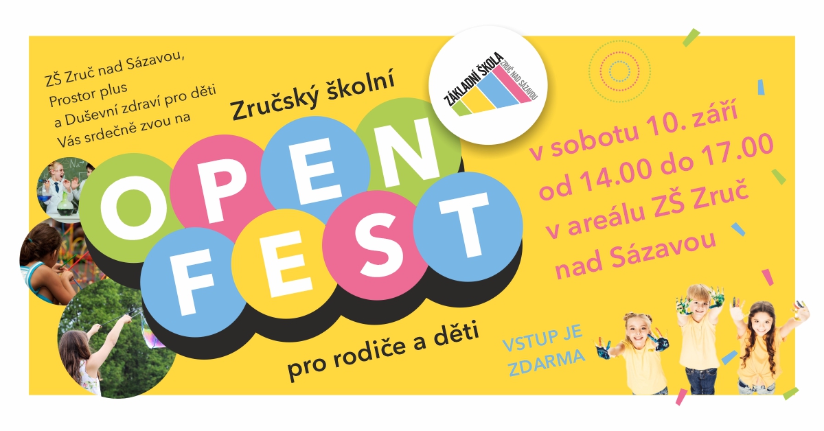 Zručský školní OPEN FEST pro děti a rodiče / 10. září